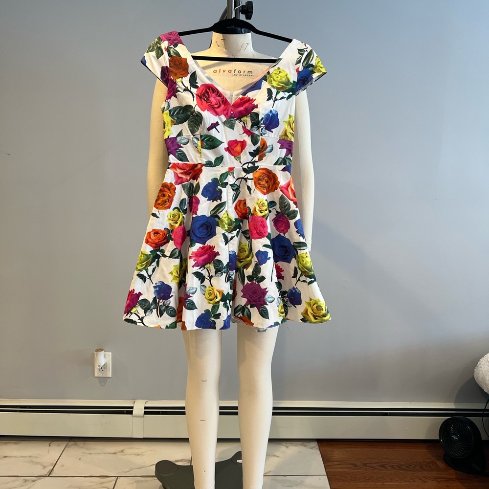 ASOS Petite Colorful Floral Mini Dress